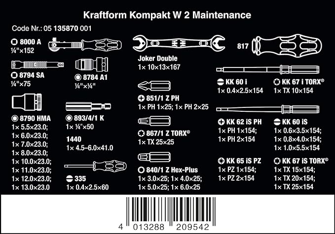 Set W2 Kompakt WERA, 35 piese [2]
