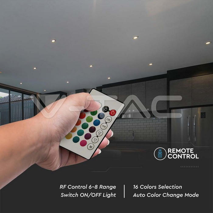Spot Led GU10 4.8W, RGB+4000K, 420lm, Dimabil, Telecomanda [4]