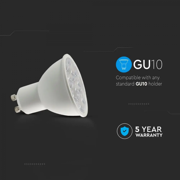 Spot LED V-TAC GU10, 6W, 500lm, Unghi 10°, Cip Samsung, 5 ani garantie [4]