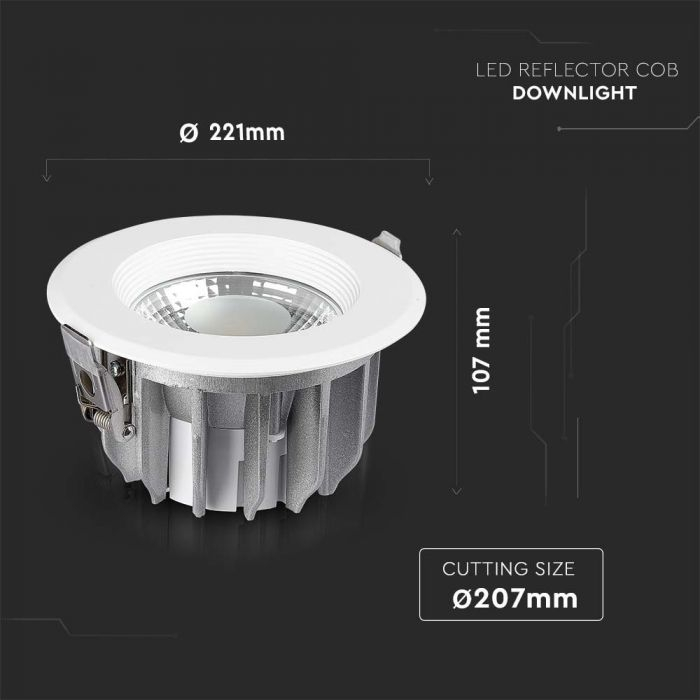 Spot LED  V-TAC, rotund, 30W, 4500K [6]