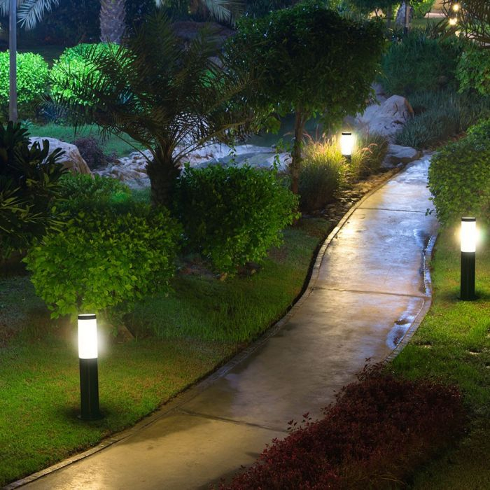 Stalp de gradina LED V-TAC, E27, 45cm, Gri [6]