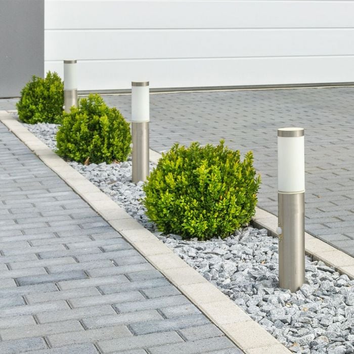 Stalp de gradina V-TAC, E27, 45cm, Otel Inoxidabil, Senzor de miscare [7]