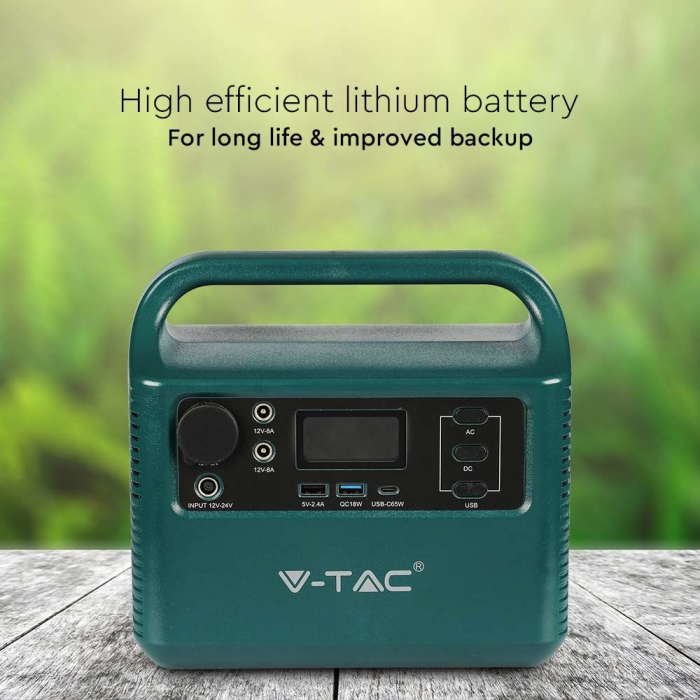Statie de stocare portabila V-TAC, 300W, Port USB, USB-C, QUICK CHARGE [16]