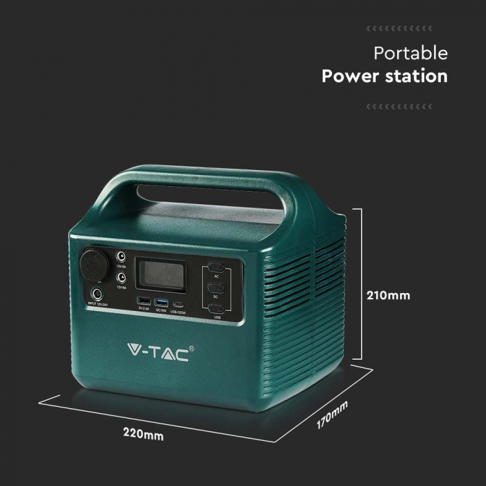 Statie de stocare portabila V-TAC, 300W, Port USB, USB-C, QUICK CHARGE [17]