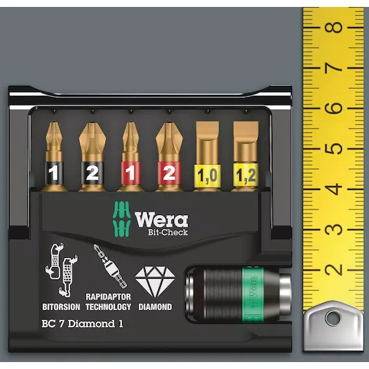 WERA Bit-Check 12 BiTorsion 1 Screwdriver Bit Set 12-piese [2]