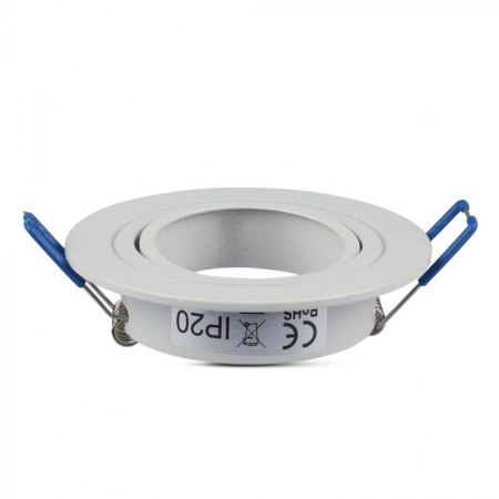 1 x Carcasă albă pentru spoturi LED GU10, Rotundă [1]