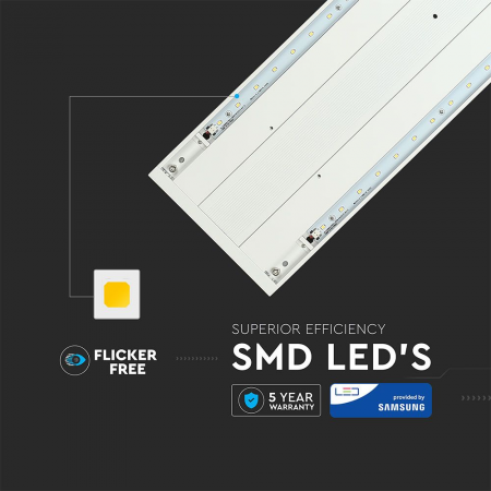 Lampa LED Liniara V-TAC, 60W, Conectabila, Cip Samsung, Lumina Neutra, Dimabila [7]