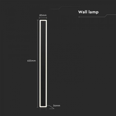 17W Lumină de Perete LED Corp Negru 3000K IP65 [3]