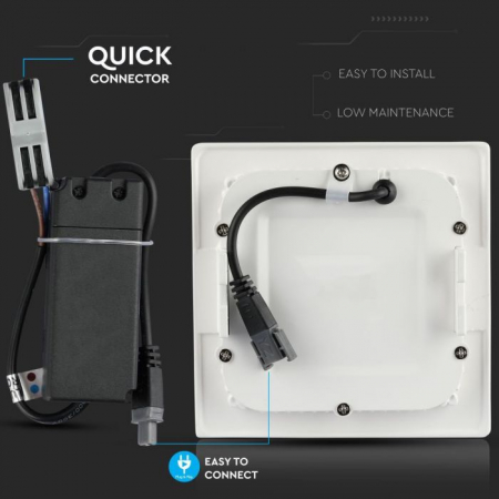 18W LED Panou Premium Cip SAMSUNG Pătrat 4000K [1]