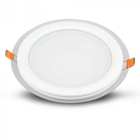 Mini Panouri LED - 18W Panou LED sticlă Rotund, Alb rece