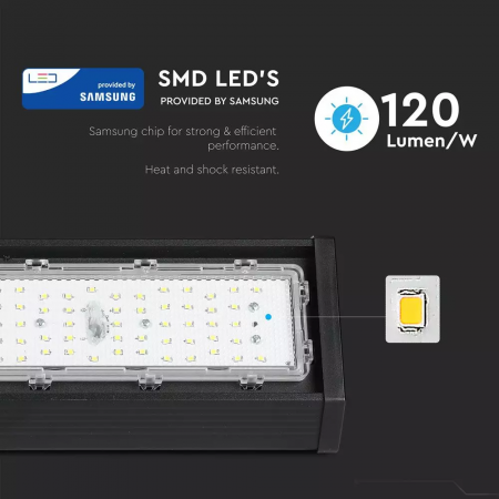 Highbay liniar LED V-TAC, 100W, Cip Samsung, 120lm/W, 5 ani garantie [1]
