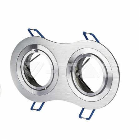Carcase Spot - 2 x Carcasă pentru spoturi LED GU10, Rotund, Aluminiu