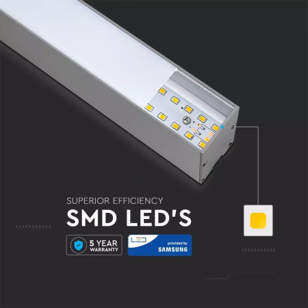 Lampa LED Liniara V-TAC, 40W, Cip Samsung, Montaj Suspendat, 5 Ani Garantie [5]