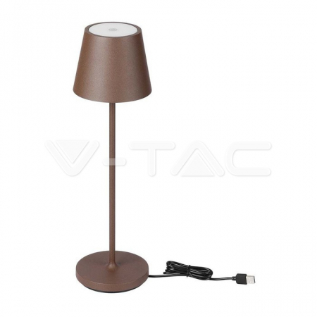 Lămpi de Birou - 2W Lampă de Masă LED (4400mA Baterie) IP54 corp maro 3000K