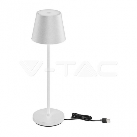Lămpi de Birou - 2W Lampă de Masă LED (Baterie 4400mA) IP54 Corp Alb 3000K