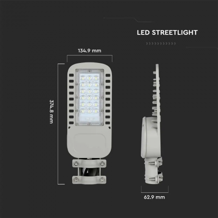 Lampa Stradala LED V-TAC, 30W, Slim, 4050lm, Cip Samsung, 135lm/W, 5 ani Garantie [6]