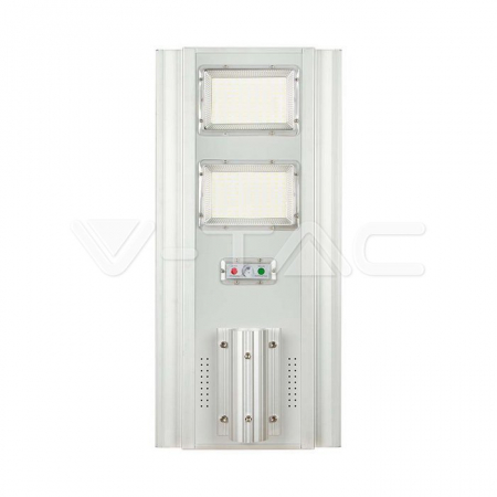 Iluminat Industrial - 33W LED Lampă Stradală cu Panou Solar 6400K Aluminu + PC