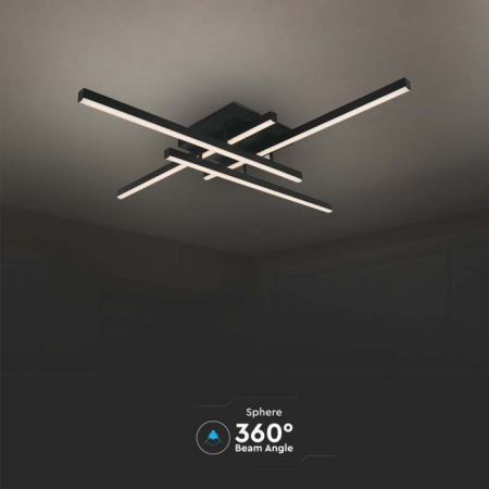 38W LED Designer Lumină de Plafon Neagră 850*850*105mm 3000K [4]