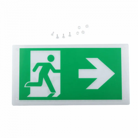 Lampa Exit LED V-TAC, 2W, Cip Samsung, Montaj Aplicat, 6000K, IP20, Autonomie >3h [1]
