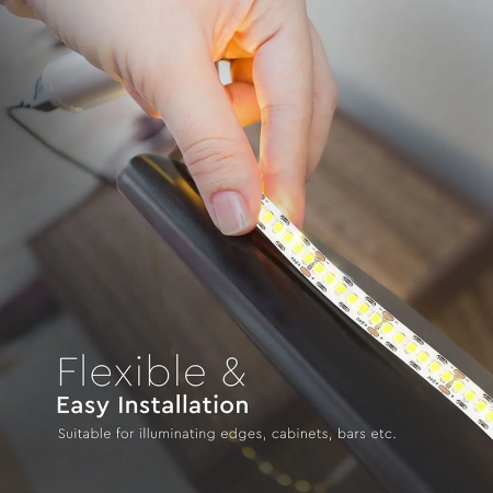 Banda LED V-TAC, 24V, 18w/m, 240 leduri/m, Cip Samsung, CRI>95, Rola 10m [3]