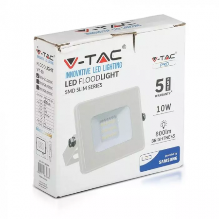 Proiector LED V-TAC Slim, 10W, Cip SAMSUNG, 80lm/w, 800lm [3]