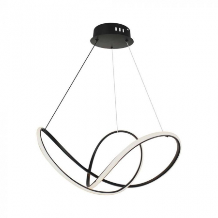 Pendule - 49W LED Lampă Suspendată Decorativă 70*20CM Corp Negru 3000K