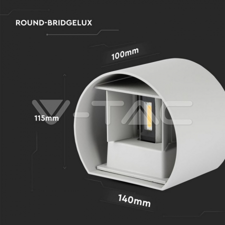 6W Аplică LED Bridglux Cip Corp Gri Rotund Alb cald [2]