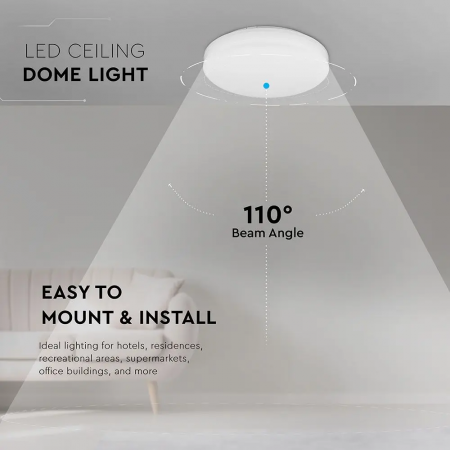 Aplica LED V-TAC, IP44, Cip Samsung, 3 ani Garantie, Rotunda [3]