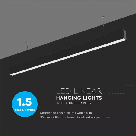 Lampa LED Liniara V-TAC, 40W, Cip Samsung, Montaj Suspendat, 5 Ani Garantie [6]