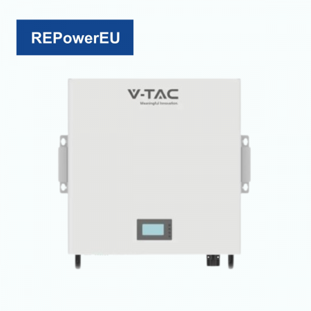 REPowerEU - Acumulator V-TAC 5.12 kWh, Montaj pe Perete, IP20, 51.2V, 6000 Cicluri - REPowerEU