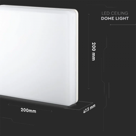 Aplica LED V-TAC, IP44, Cip Samsung, 3 ani Garantie, Patrata [9]