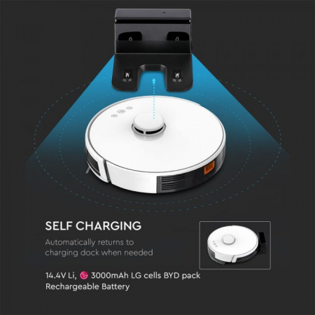 Aspirator Robot V-TAC, Compatibil cu Amazon Alexa Google Home [15]