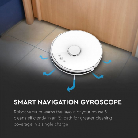 Aspirator Robot V-TAC, Compatibil cu Amazon Alexa Google Home [5]