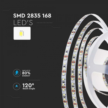 Banda LED V-TAC, 24V, 12W/M, IP20, 4000K, 5M [4]