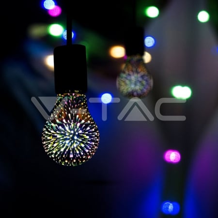 Bec LED 3W E27 Filament 3D A60 3000K [3]