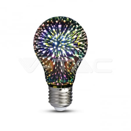 Bec LED 3W E27 Filament 3D A60 3000K [0]