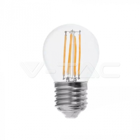 Becuri LED - Bec LED 6W filament E27 G45 Clear Cover 2700K