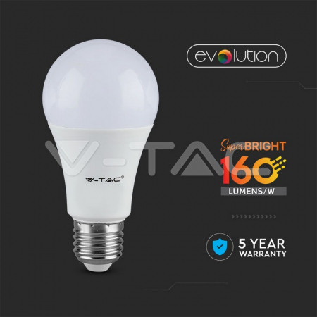 Bec LED 9.5W E27 A60 plastic 4000K 160 lm/W [1]