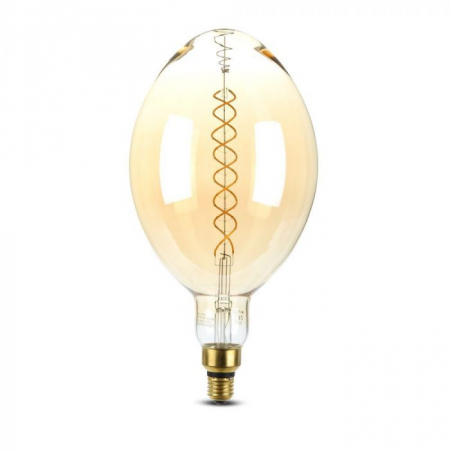 Becuri LED - Bec LED V-TAC, 8W, E27, BF180, Filament Dublu, 2000K, Dimabil