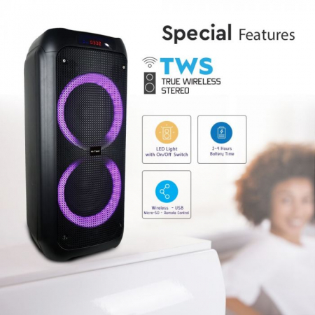 Accesorii digitale - Boxa 40W V-TAC, cu microfon, RF control