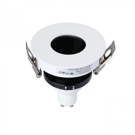 Carcasa Spot GU10, Alb + Negru, IP20, Rotund, Montaj Incastrat [1]