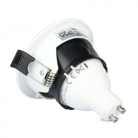 Carcasa Spot GU10, Alb + Negru, Rotund, IP20, Montaj Incastrat [6]