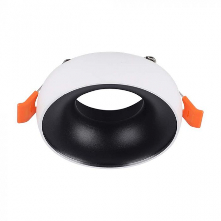 Carcase Spot - Carcasa Spot GU10, Alb + Negru, Rotund, IP20, Montaj Incastrat