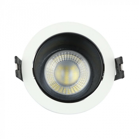 Carcasa Spot GU10, Alb + Negru, Rotund, IP20, Montaj Incastrat [3]
