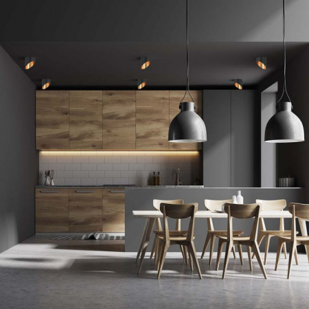 Carcasa Spot GU10, Negru + Auriu, IP20, Rotund, Montaj Incastrat [4]