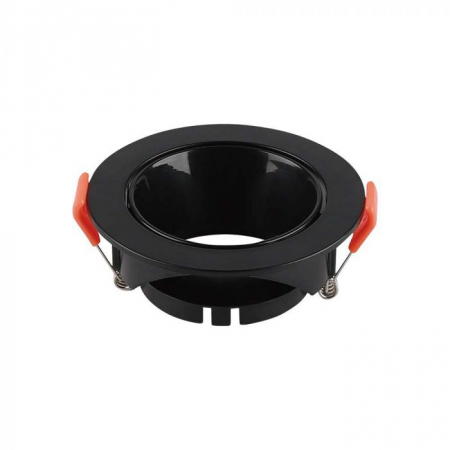 Carcase Spot - Carcasa Spot GU10, Negru, IP20, Rotund, Montaj Incastrat