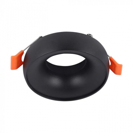Carcase Spot - Carcasa Spot GU10, Negru, Rotund, IP20, Montaj Incastrat