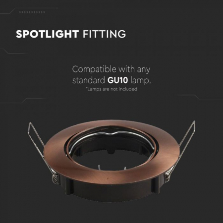 Carcasa Spot Gu10, Rotund, Bronz [1]