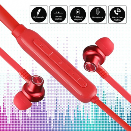 Casti Bluetooth, Rosu [6]