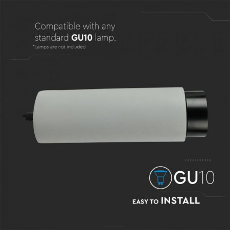Fitting din Gips & Ciment V-TAC, Suspendat, Soclu GU10 [3]